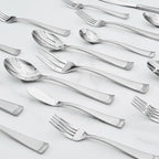 KINGSTONE Silverware Set, 60-Piece Flatware Set for 12, 18/10 Stainless Steel Cutlery Set with Bead Edge, Utensil for Kitchen, Home, Party, Wedding, Mirror Polished, Dishwasher Safe, Featured Gifts