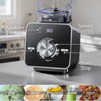 Home Blender, 1400W High-Speed Blender for Ice Crushing Power, Stainless Steel Blades, Kitchen Timer, 10 Speeds, 6 Programs for Smoothies, Frozen Drinks, Self-Cleaning, 64oz Bulk Production