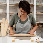 11 Pcs Pottery Rolling Pin Set, 5 Size Pottery Teaching Rolling Mud Stick Guide and Wooden Clay Roller, Pottery Tools for Precise Polymer Clay Thickness Measurement, Clay Tools Gifts Craft