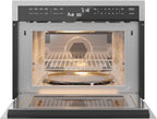 KoolMore COM-24SS 24 Inch Built-in Convection Oven and Microwave Combination with Broil, Soft Close Door, 1000 Watt Power, Stainless Steel Finish, Touch Control LCD Display, 24 in/1.6 Cu. Ft, Silver