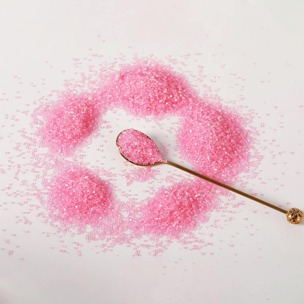 Kasvan Pink Sanding Sugar Sprinkles - Edible Sugar Crystals, Baking Cake Decorations, Ice Cream Toppings cupcake Decorating, Wedding Party Chirstmas Supplies, 85g/3.2oz
