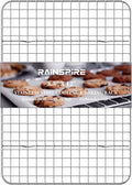 Rainspire Cooling Rack Stainless Steel, Heavy Duty Cooling Racks for Cooking and Baking, Oven Safe Wire Rack for Cooking, Baking Rack for Oven Cooking Fits Quarter Sheet Pan (1, 8.5" x 12")