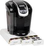 Mind Reader Single Serve Coffee Pod Organizer with 3 Drawers, 36 Pod Capacity, Countertop , 12.25"L x 13.5"W x 2.5"H, White