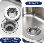 BATHRINS Kitchen Sink Drain Strainer Combination 100 Pieces of Sink Strainer Net Bags - Double Layered Design Makes It Easy for You to Clean The Sink Without Any Blockages