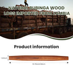 Natural Solid Bubinga Wood French Rolling Pin for Baking | Tapered Edges Type | High-Density Professional Dough Roller (French rolling pin - 15.75‘L)