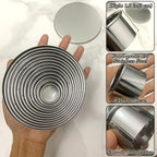 Round Cookie Cutters Set 12Pcs, Metal Cookie Cutters Sturdy Dough Molds with Case, Basic Biscuit Cutter for Fondant Pancake Baking Decorations Holiday Birthday Party
