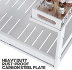 1 Pack-15.7"-25.7"W Expandable Under Sink Organizer With Upgrade Ball-Bearing Slide,2-Tier Pull Out Under Cabinet Organizer Height Adjustable,Not Suitable For Cabinets With Partitions In The Middle