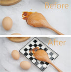Spoon Rest,Ceramic Spoon Rest for Kitchen Counter Dishwasher Safe Marble Decor Spoon Holder for Kitchen (Large, Black&White, 1)