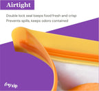 (re) zip 5-pack Reusable Sandwich Lunch Food Storage Bags (28 Fl Oz, 3.5 Cup) | BPA-Free, Food Grade, Leakproof, Freezer Safe, Dishwasher Safe, Travel Friendly | Jewel Tones for Easy Organization