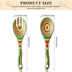 Gudamaye Pakkawood Wooden Salad Server Set,10.5 inch Salad Tongs for Serving including Salad Mixing Dinner Fork and Spoon,Long Handle Salad Server Set