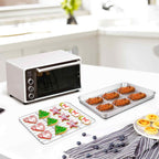 TeamFar 9'' x 7'' x 1'' Toaster Oven Pan with Rack Set of 4, Stainless Steel Compact Toaster Ovenware Pan with Cooling Rack, Healthy & Heavy Duty, Easy Clean & Dishwasher Safe, (2 Pans + 2 Racks)