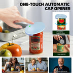 Rechargeable Auto Electric Can OpenerTouch Side Cut Opener Open Your Cans with A Simple Press of Button - Automatic,Smooth Edge,Food-Safe,for Kitchen for Seniors with Arthritis Small Size (Blue)