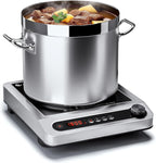 Induction Cooktop, 1800W Commercial Induction Burner, 7.3” Heating Coil Professional Countertop Stove Burner, Hot Plate 3 Hours Timer, 18 Levels Temperature & Power
