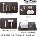 Silicone Dish Drying Mat for Multiple Usage,Easy clean,Eco-friendly,Heat-resistant Silicone Mat for Kitchen Counter or Sink,Refrigerator or Drawer Liner Coffee 3XL 28 inches x 18 inches