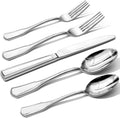 KINGSTONE 30-Piece Silverware Set, 18/10 Stainless Steel Flatware Set for 6, Tableware Cutlery Set, Utensil Sets for Home Restaurant, Mirror Finish, Dishwasher Safe