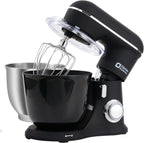 Kitchen in the box Stand Mixer, 4.5QT+5QT Two bowls Electric Food Mixer, 10 Speeds 3-IN-1 Kitchen Mixer for Daily Use with Egg Whisk,Dough Hook,Flat Beater (Onyx Black, 5QT)