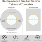 19.69" Lazy Susan for Table Top Sintered Stone Rotating Serving Tray for Dining Table, Kitchen Lazy Susan Organizer Spinning Rotating Food Server Party Centerpieces