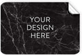 100 Custom Vinyl Stickers - Upload Your own Image, Text, Design, Logo - Personalized Logo Labels for Handmade, Packaging, Bottle, Jars, Candle, Brand Stickers (Black Marble, 4x2)