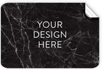 100 Custom Vinyl Stickers - Upload Your own Image, Text, Design, Logo - Personalized Logo Labels for Handmade, Packaging, Bottle, Jars, Candle, Brand Stickers (Black Marble, 4x2)