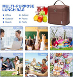 NOL Natural Organic Lifestyle Insulated Lunch Bags for Women Cooler Bag Lightweight Nylon Waterproof Lunch Box For Work