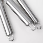 Cake Spatula Set – 6", 8", 10" Stainless Steel Offset & Straight Icing Spatulas for Cake Decorating and Frosting (Curved)