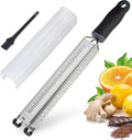 3 in 1 Cheese Grater Zester Citrus Lemon 304 Stainless Steel Zester Versatile Sharp Tool for Parmesan Cheese Ginger Garlic Nutmeg Chocolate Vegetables Fruits 15''