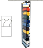 Closet Organization,12 Section,Hanging Closet Organizer,Space Saving, College Dorm Essentials for Girls, Heavy dutys Hooks Up to 45 Pounds, Clothes Storage,Closet Organizer,Grey/Black