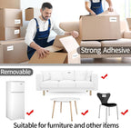 STARLIBOO Removable Colored Labels Stickers, 3X5 Inch Removable Large Label Stickers for Moving Boxes and Storage Bins- Waterproof- Tear Resistant (White)