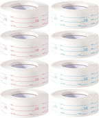 8 Rolls 4000 Pieces Removable Food Labels, 1 x 2 Inch Date Stickers for Freezer, Refrigerator Food Containers - Easy to Write On