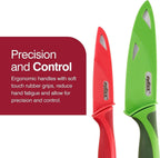 Zyliss 3 Piece Knife Value Set - Kitchen Knife Set - Kitchen Knife Set with Sheath Covers - Includes Paring, Serrated Paring & Utility Knives - Stainless Steel