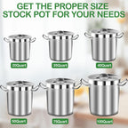 20 Quart Soup Pot with Lid – Stainless Steel Stock Pot, Heavy Duty Cooking Pot for Soup, Pasta, Stew – Induction & Oven Safe, Commercial & Home Use