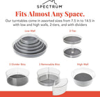 Spectrum Lazy Susan Organizer, Hexa Round Small (2-Pack) - Lazy Susan Turntable for Cabinet, Refrigerator, Pantry, Table, & Shelf - Rotating & Spinning Pantry Organization & Storage for Fridge