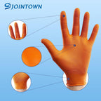 Jointown Basic Heavy Duty Nitrile Gloves, Mechanic Gloves 8 Mil Nitrile Disposable, with Raised Diamond Texture, Case of 1000, Orange, XLarge