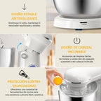 Electric Stand Mixer,10 Speeds Tilt-Head Food Mixer, 3-IN-1 Kitchen Mixer for Daily Cooks with 6.5 QT Bowl,Dough Hook, Beater, Whisk (Almond Cream)