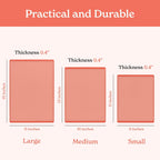 SMIRLY Plastic Cutting Board Set 3 Pieces, Non-Slip Dishwasher Safe Chopping Boards for Kitchen, Pink