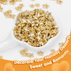 Edible Gold Star Sugar Sprinkles, Mix Size, Candy Star Sprinkle for Cake Decorations and Cupcake Toppers, Ice Cream, Wedding Party Valentines Christmas Supplies 130g/4.58ounce