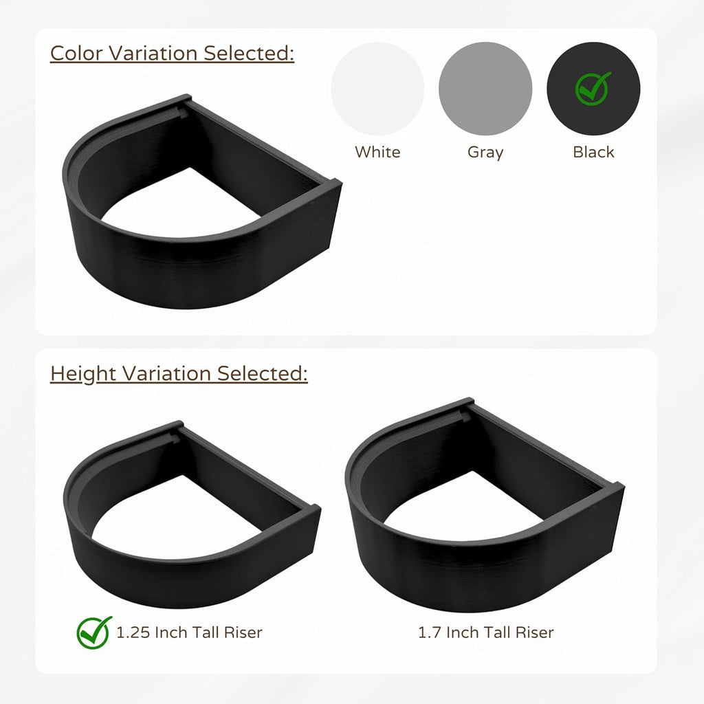 Drip Tray Mug/Cup Riser Made for the Keurig to Reduce Splashes - Riser Only (Black, K-Mini 1.25 inches Tall)
