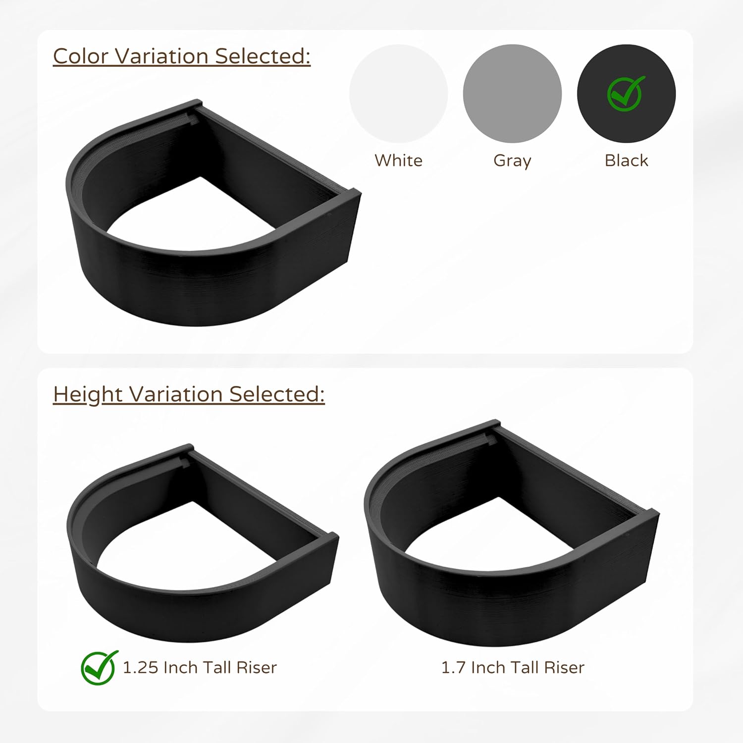 Drip Tray Mug/Cup Riser Made for the Keurig to Reduce Splashes - Riser Only (Black, K-Mini 1.25 inches Tall)