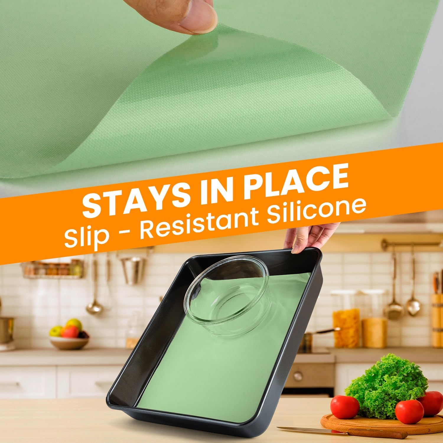 Silicone Baking Mat Roll - Best German Silicone - Heat Resistant Baking Macaron Bread Mat, Non-stick Pastry Mat, Reusable Dough Rolling Mat Cookie Sheet
