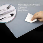 Silicone Mat Heat Resistant Mats for Countertop, Multipurpose Large Silicone Mats for Crafts Kitchen Workbench Size 36x24 inches Thick 2mm,Rolled Package,Translucent
