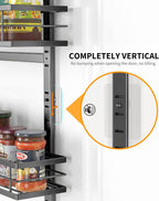 Moforoco 12.2"(W) Narrow 9-Tier Over The Door Pantry Organizer, Pantry Organization and Storage, Black Hanging Basket Wall Spice Rack Seasoning Shelves, Home & Kitchen