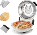Pizza Oven with Ceremic Stone, Up to 800 °F (Cream White, 12'')