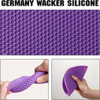 Joyhalo Trivets for Hot Dishes - Hot Pads for Kitchen, Silicone Pot Holders for Hot Pots and Pans, Silicone Mats for Kitchen Countertops, Table, Flexible Easy to Wash and Dry, Purple