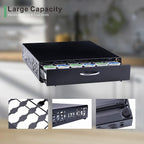 Rice rat K Cup Pod Holde iron Top Drawer,Coffee Pod Holder Capsule Display Storage compatibility 42 k cup (Black)