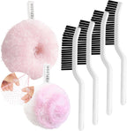 Hard Bristle Crevice Cleaning Brush & Non Scratch Soft Scrub Brush Set, 6-Pack: 4 Stiff Gap Brush+2 Gentle Scrubber, Bathroom & Kitchen Cleaning Tool for Grout Sink Faucet Tub and More