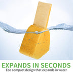 4 Pack Compostable Pop-Up Sponges - Expanding, Non-Scratch, Plant-Based Dish Cellulose Sponges Car Wash Sponge