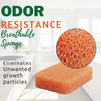 Peachy Clean Silicone Dish Sponge Scrubbers, Fresh Peach Scent, Non-Scratch, Odor-Resistant, Durable Dish Sponges for Kitchen