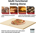 Pizza Stone, Rectangular Extra Large 23.6" x 15.8" x 0.6" Pizza Stones for Oven Grill BBQ, Industrial Commercial Heavy Duty Cordierite Baking Stone for Pizza Bread, Outdoor Pizza Accessories