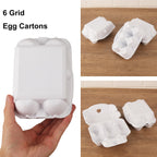 50 Pack Egg Baskets, Half Dozen Egg Cartons, Paper Egg Cartons, Egg Holder Hold 6 Eggs each for Safe Storage, Transport & Display - Ideal for Farm Fresh Eggs, Crafts, White(Standard Size)