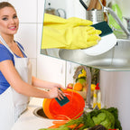 Hoolerry 200 Pcs Heavy Duty Scouring Pads Non Scratch Household Scrub Pads for Cleaning Reusable Pan Scrubber Anti Grease Scrubbing Pads for Dish Kitchen Metal Grills, 4.3 x 3 x 0.3 in (Green)